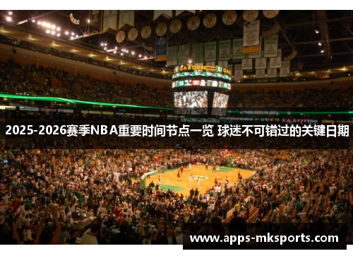 2025-2026赛季NBA重要时间节点一览 球迷不可错过的关键日期