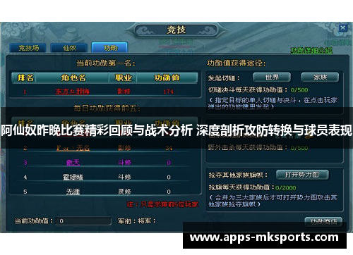 阿仙奴昨晚比赛精彩回顾与战术分析 深度剖析攻防转换与球员表现